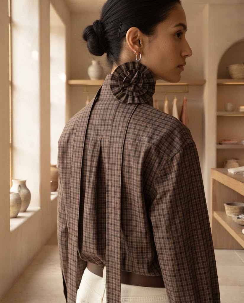 Ines | Long Blouse with V-Neck