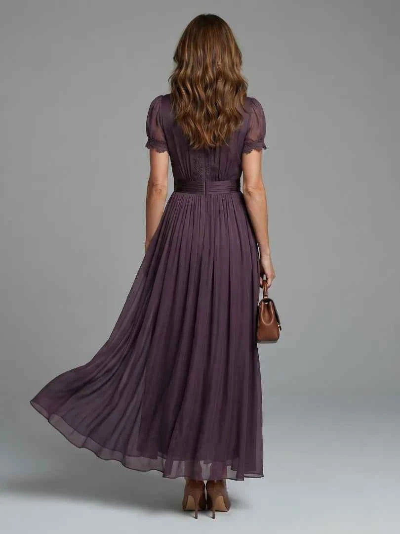 Elia | Gathered Waist Keyhole Maxi Dress
