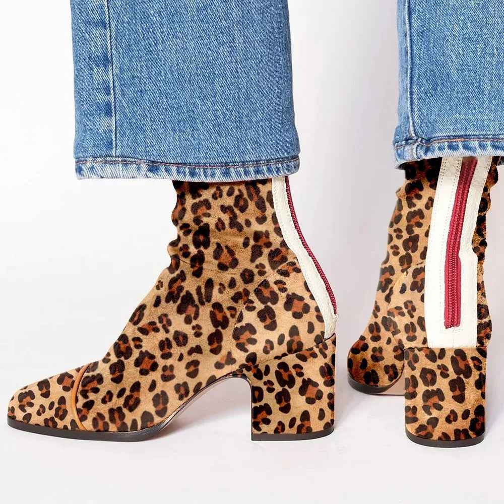 Luna | Square Toe Heeled Boots