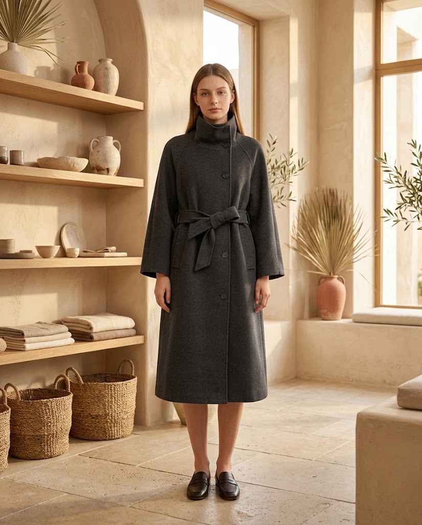 Adriana Wool Belt Coat