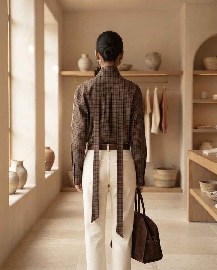 Ines | Long Blouse with V-Neck