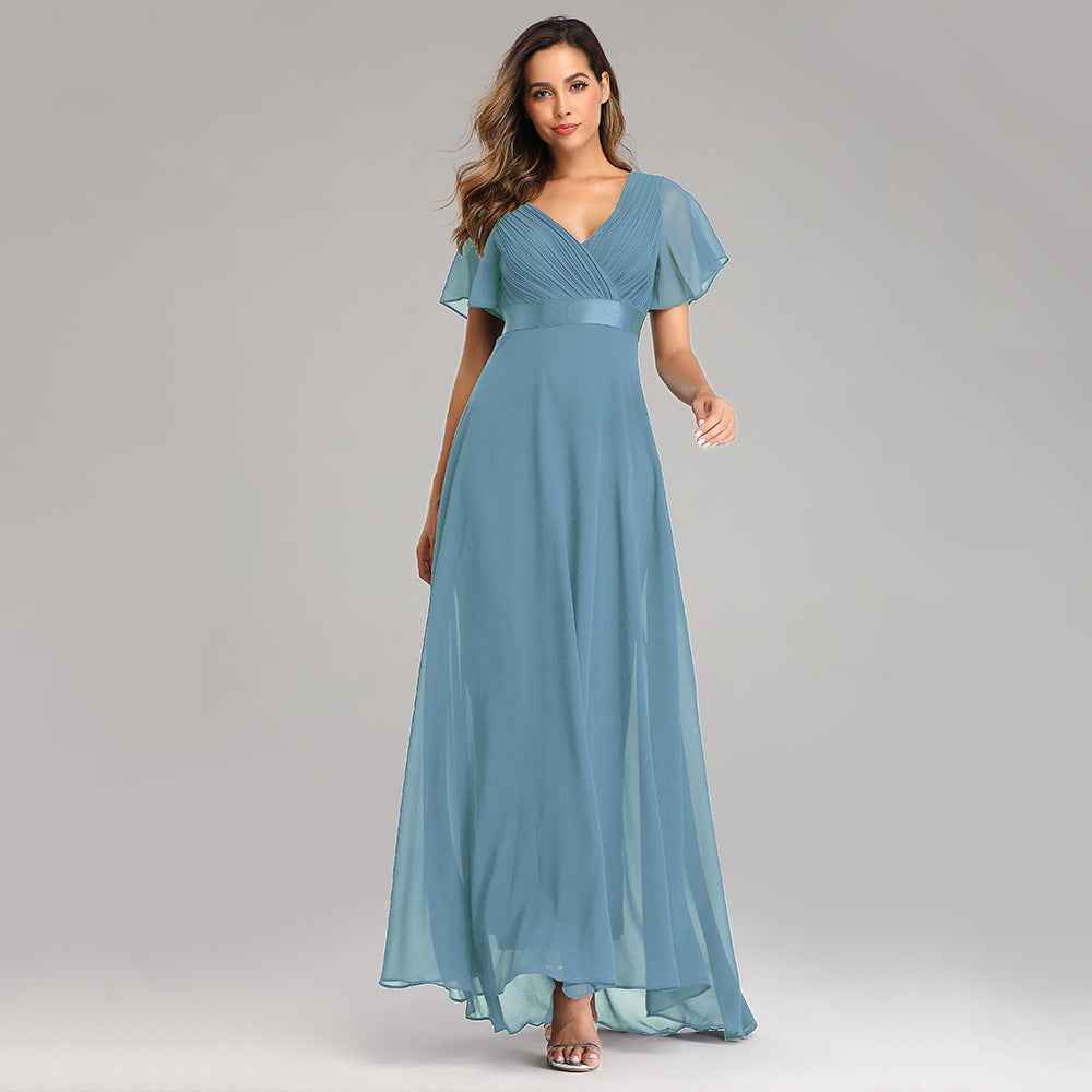 Elia | Gathered Waist Keyhole Maxi Dress