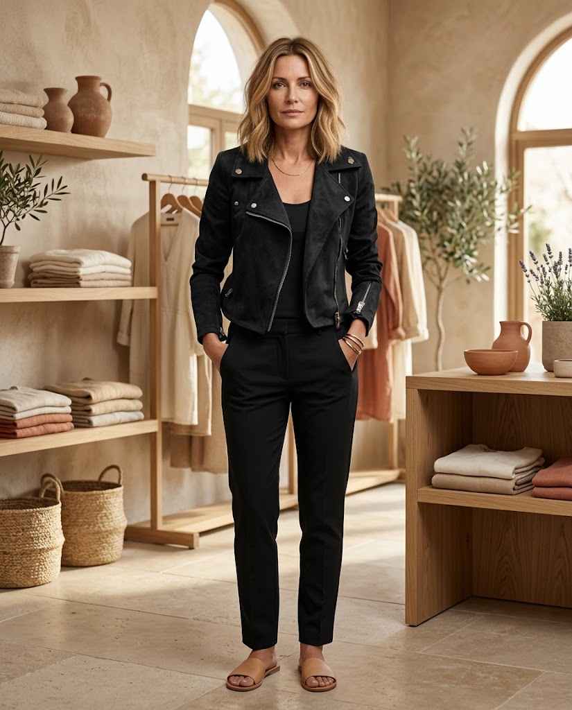 Women's Zip Up Slim Fit Biker Jacket
