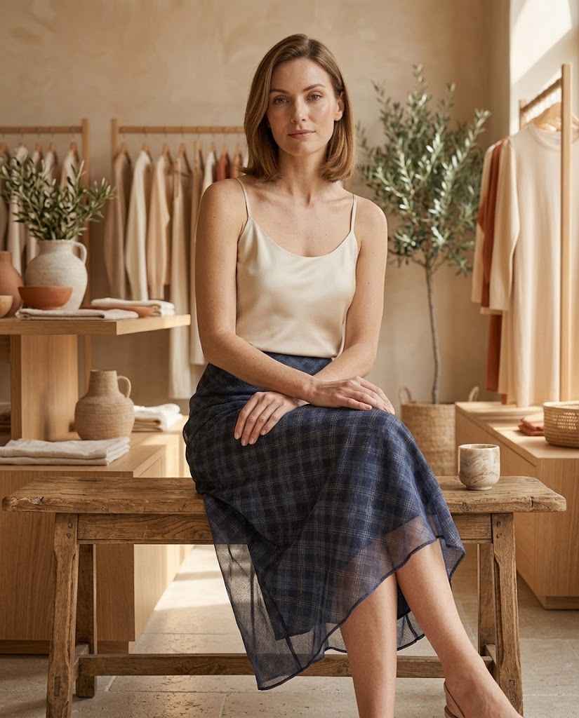 Womens Retro Plaid Mesh Midi Skirt Lace Bow & Side Slit
