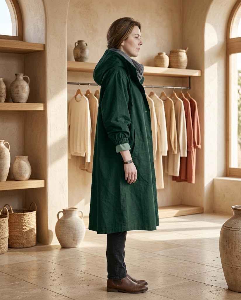 Women's Button up Short Trench Coat