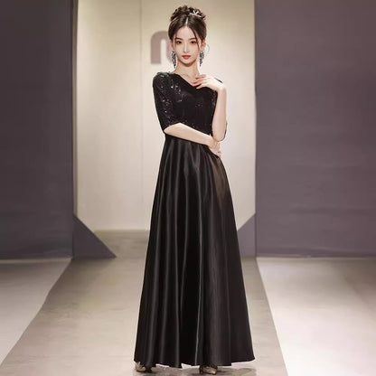 Mige | Short Flutter Sleeve Defined Waist Maxi Dress