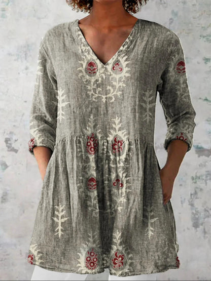 Chloe | Long Blouse with V-Neck