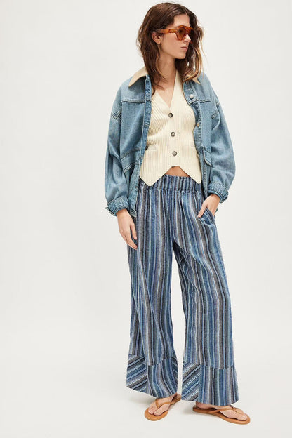 Lucia | Striped Wide-Leg Pants for Women
