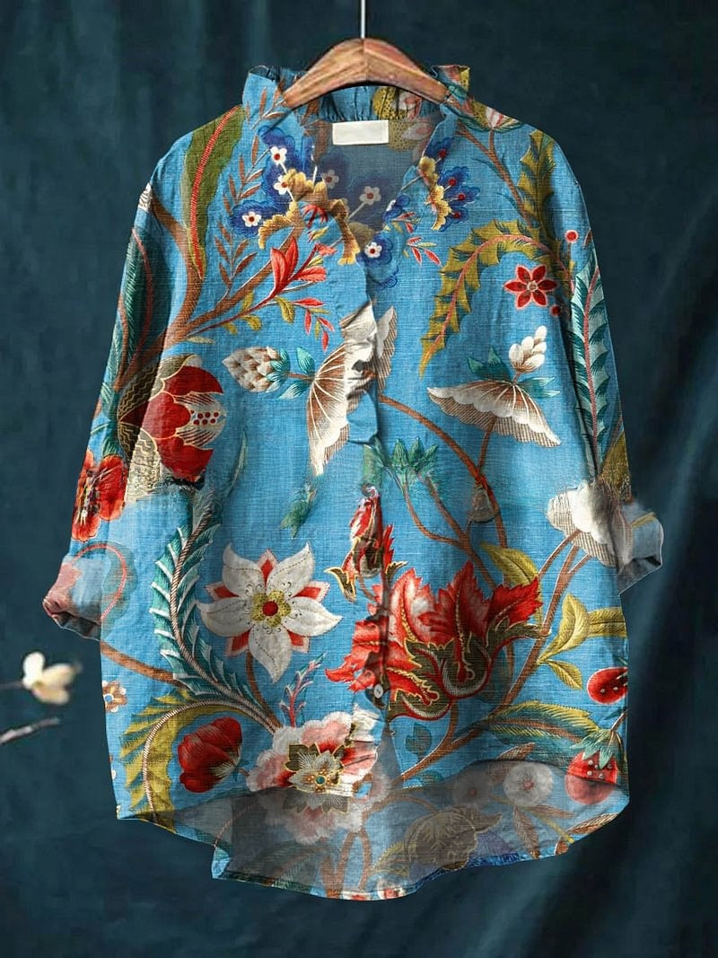 Floral Lace Collar T-Shirt