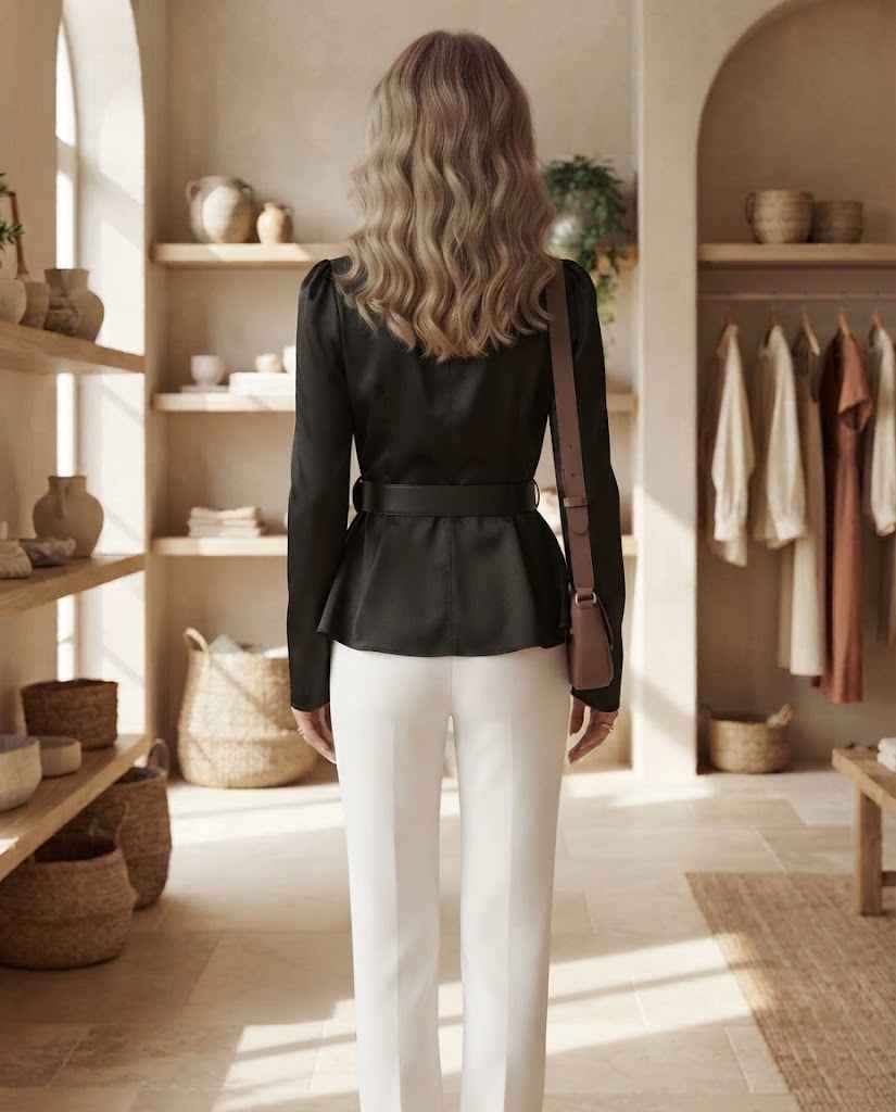 Lea | Long Blouse with V-Neck
