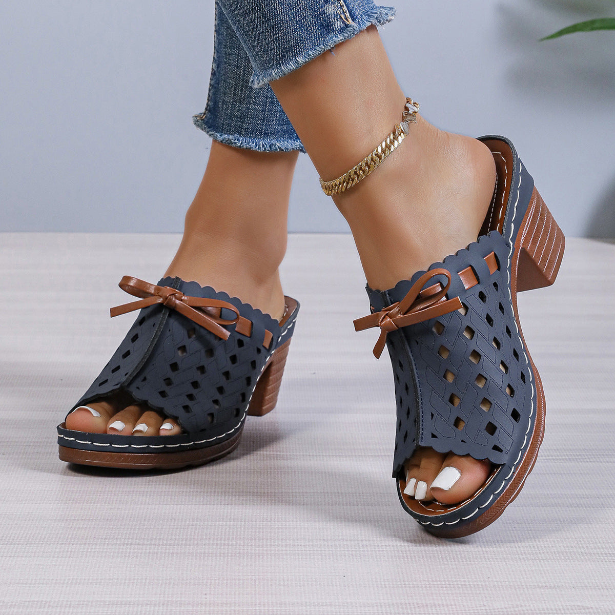 Nessa | Lattice-Heel Sandals