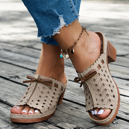 Nessa | Lattice-Heel Sandals