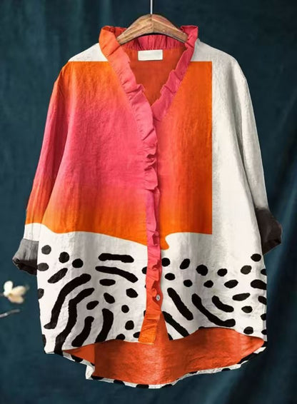 Floral Lace Collar T-Shirt