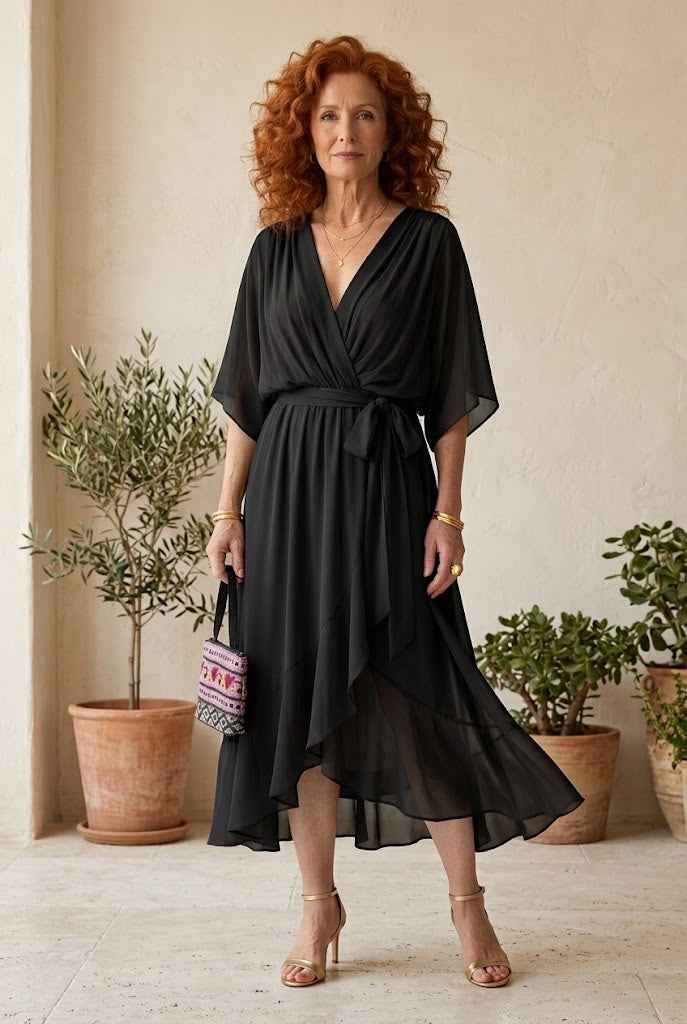 Elric | Light Drape Midi Dress