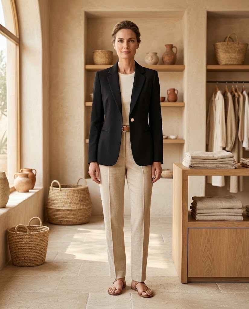 Lapel Collar Slim Fit Blazer for Women