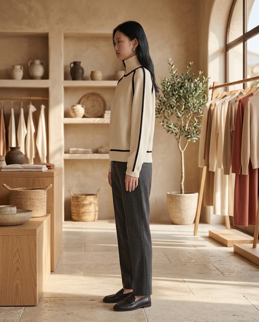 Relaxed Knit Turtleneck Sweater - Threadded