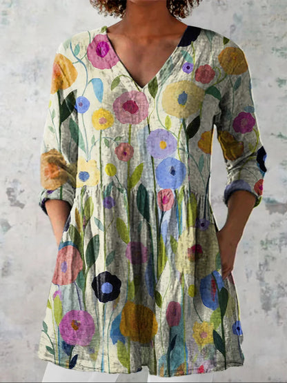 Chloe | Long Blouse with V-Neck