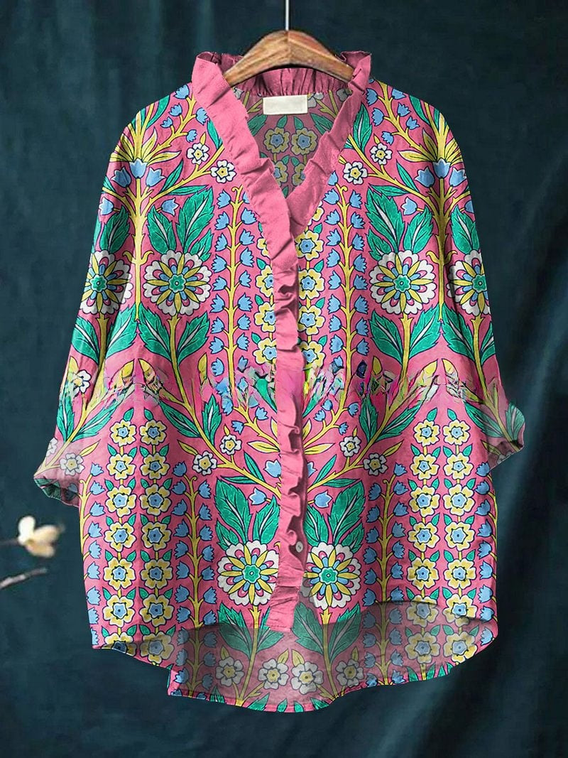 Floral Lace Collar T-Shirt