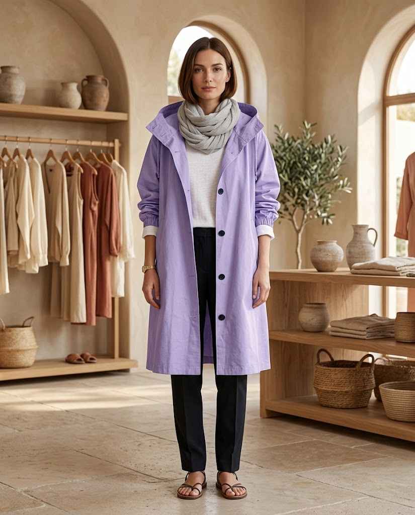 Women's Button up Short Trench Coat