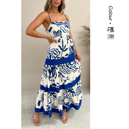 Lace Splicing Sleeveless Midi Dress