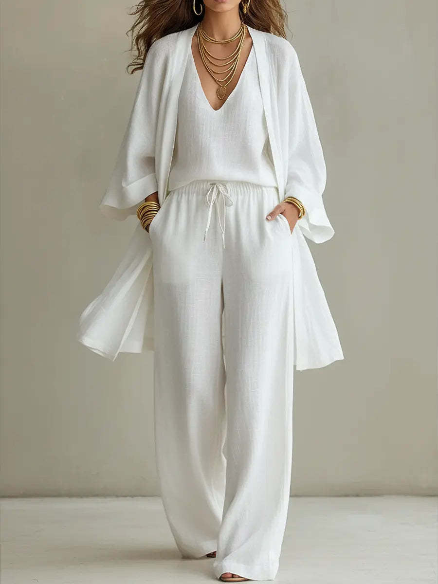 Elara | Effortless Linen-Cotton Three-Piece Set