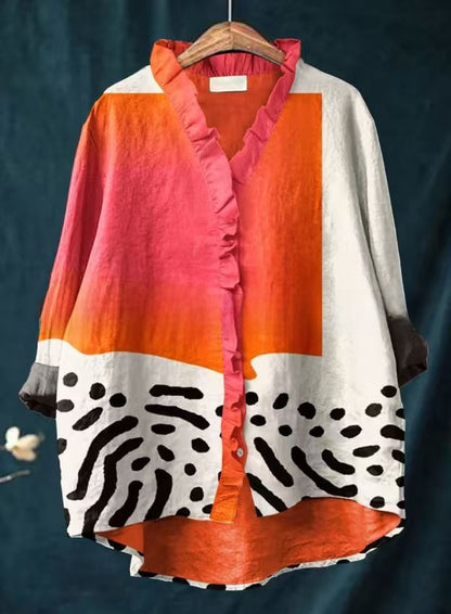 Floral Lace Collar T-Shirt