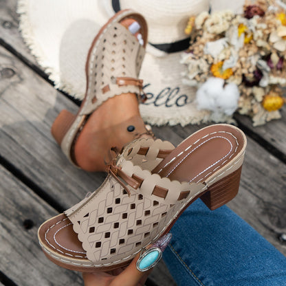 Nessa | Lattice-Heel Sandals