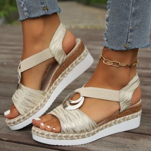 Havelin? | Elegant Buckle Wedge Sandals