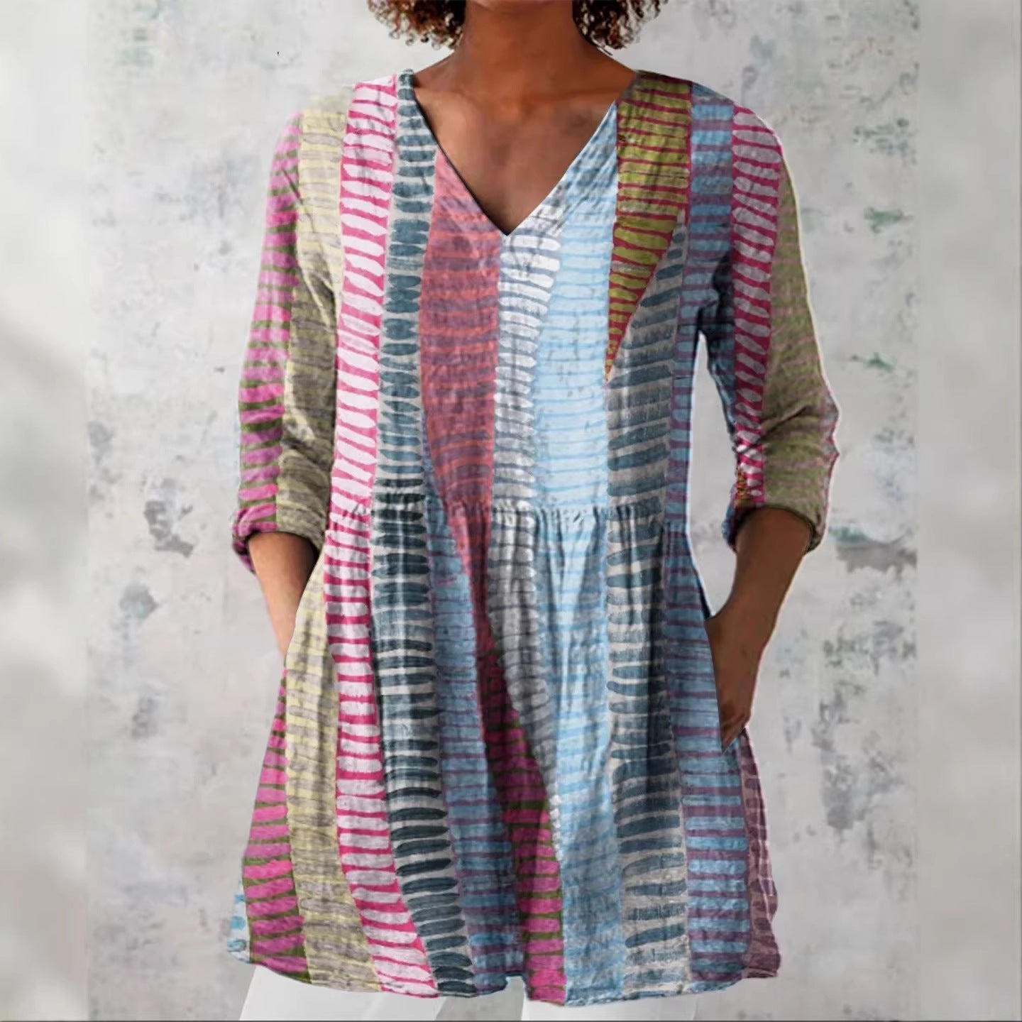 Chloe | Long Blouse with V-Neck