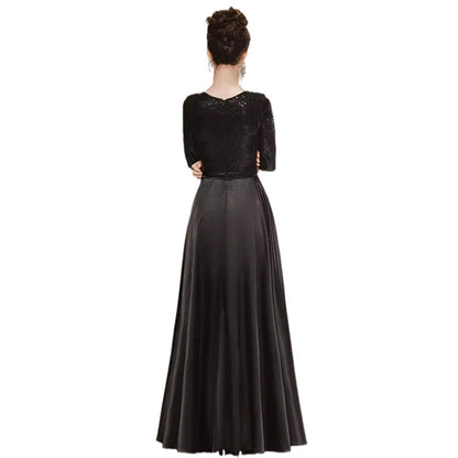Mige | Short Flutter Sleeve Defined Waist Maxi Dress