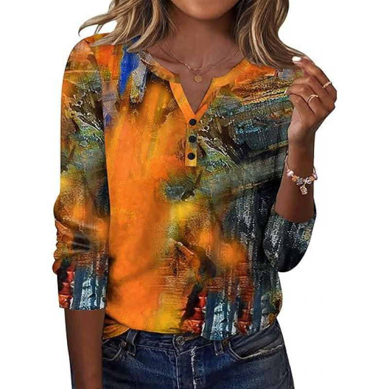 Mira | Colorful Geometric Print Shirt