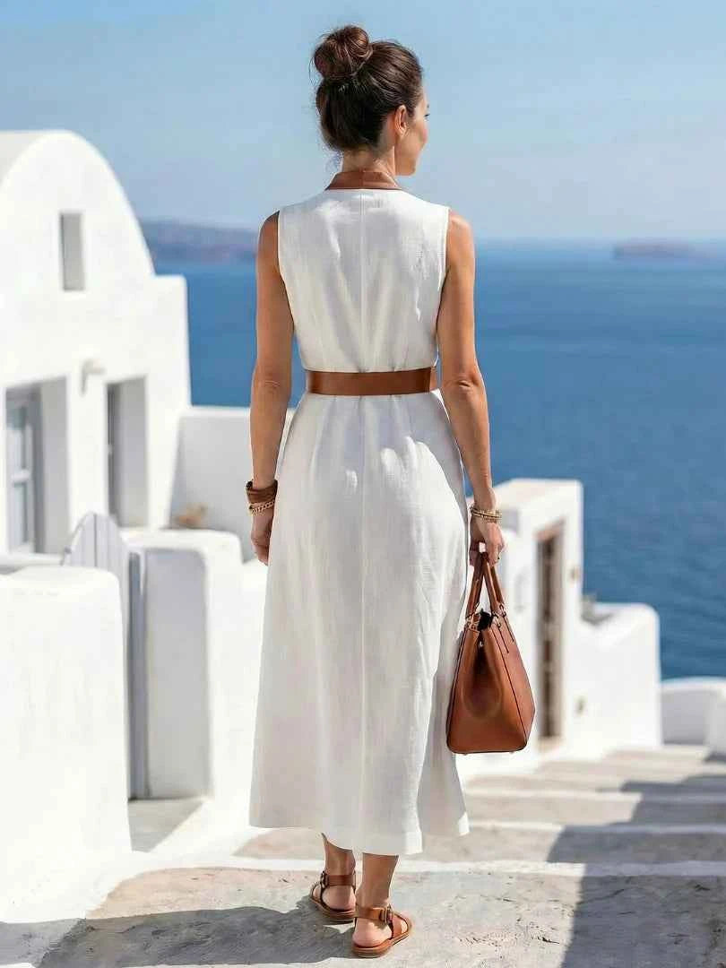 Myra | Contrast Line Midi Dress
