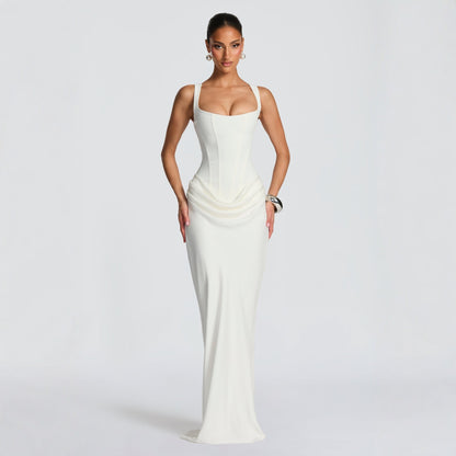 Sigler | Sleeveless Cowl Neck Fitted Maxi Dress