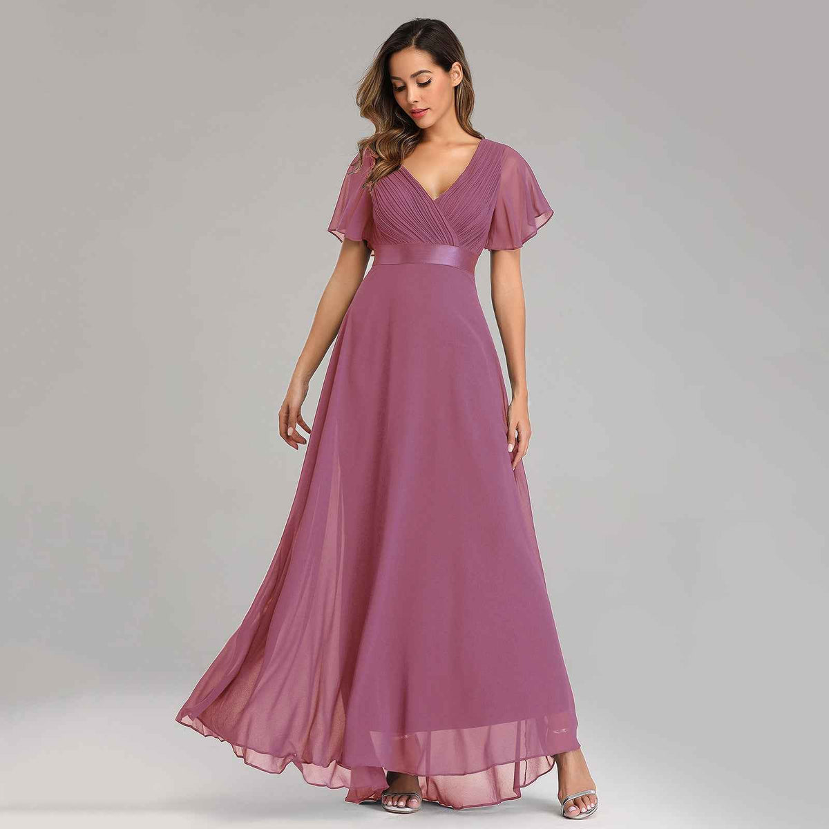 Elia | Gathered Waist Keyhole Maxi Dress