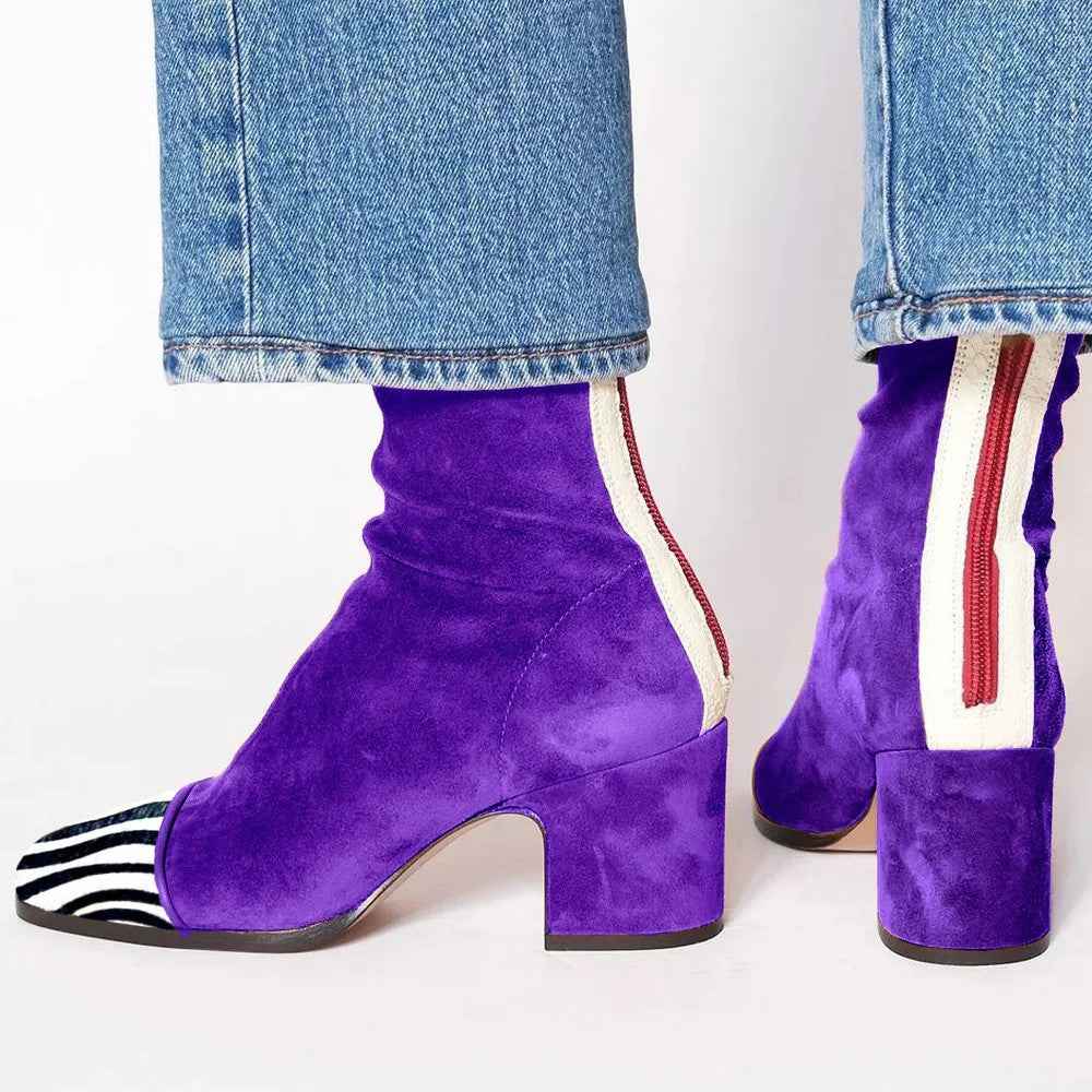 Luna | Square Toe Heeled Boots