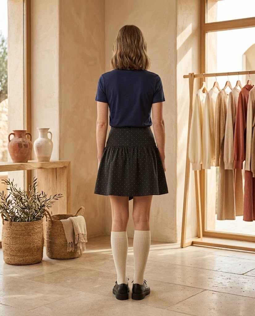 Rosalie Women?s High-Waisted Polka Dot A-Line Skirt