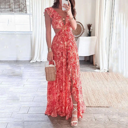 Alure | Sleeveless Ruffle Detail Midi Dress