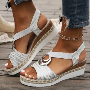 Havelin? | Elegant Buckle Wedge Sandals