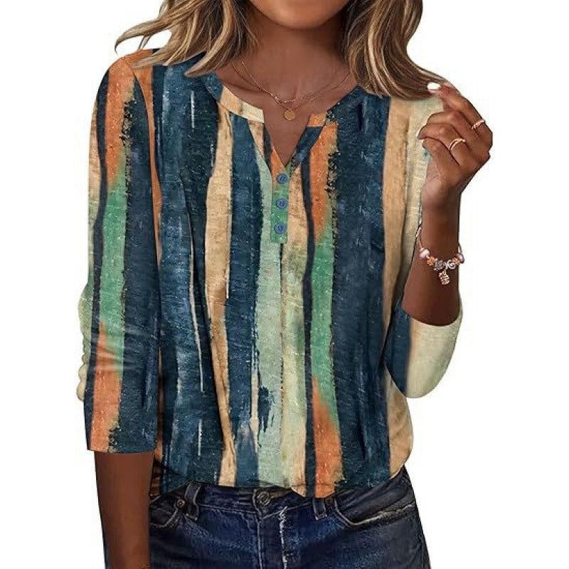 Mira | Colorful Geometric Print Shirt