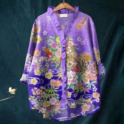 Floral Lace Collar T-Shirt