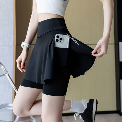 Women Sports Skirt with Pockets Yoga Tennis Skirt