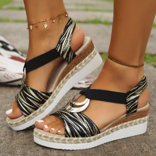 Havelin? | Elegant Buckle Wedge Sandals