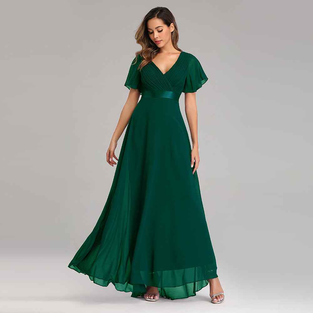 Elia | Gathered Waist Keyhole Maxi Dress