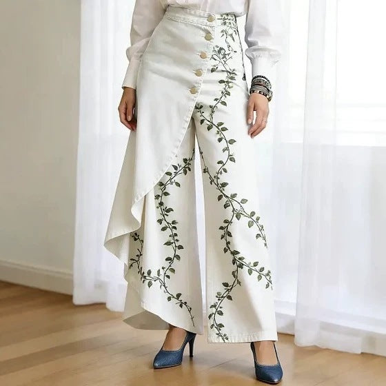 Lucia | Elegant Wide Women's Casual Trousers