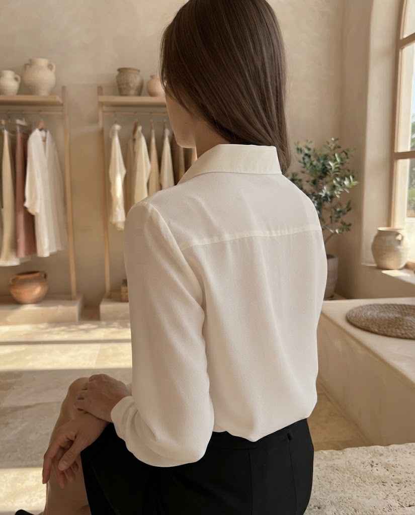 Maelle | Long Blouse with Turtle-Neck