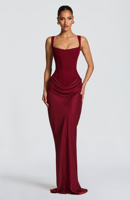 Sigler | Sleeveless Cowl Neck Fitted Maxi Dress