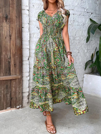 Marisela | Sleeveless Paisley Print Midi Dress