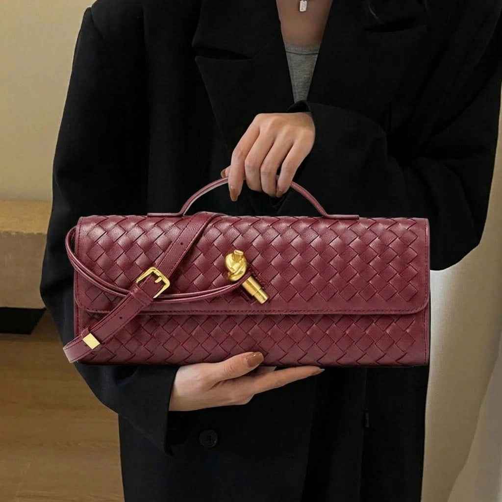 Melanie Clutch Bag with Gold Knot Detail