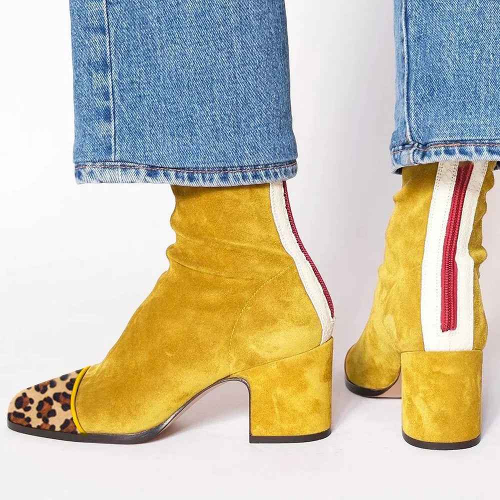 Luna | Square Toe Heeled Boots
