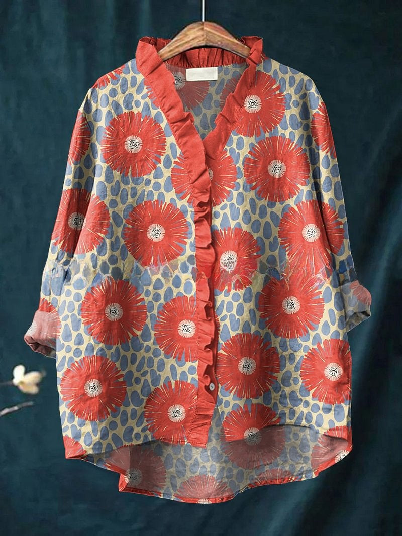 Floral Lace Collar T-Shirt